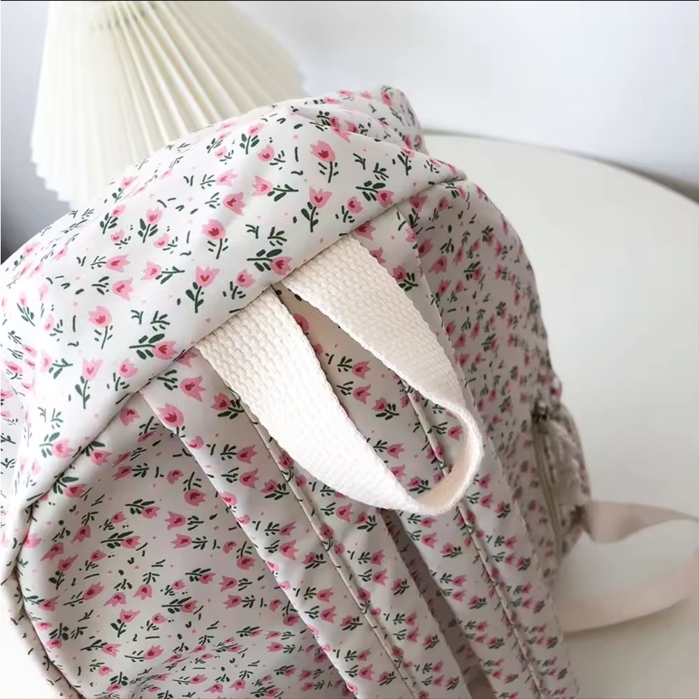 NEW Pink Flowered Backpack - Picture 6 of 10